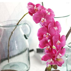 Decoratieve bloemen 35 cm Silk Butterfly Orchid Vase Display Artificial Year Christmas Decor for Home Wedding Bridal Accessories