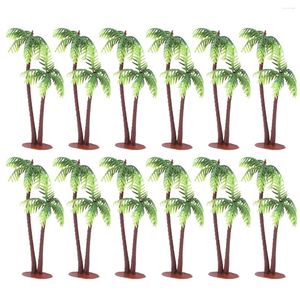 Decoratieve bloemen 36 stuks lay-out rekwisieten landschap kokospalm decor mini landschap palm model modellen versieren