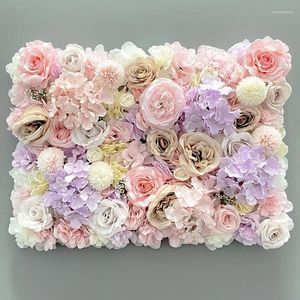 Fleurs décoratives 3D mur de toile de fond de fleur artificielle pour la décoration de mariage Rose fournitures de fête de la saint-valentin décor de fond d'anniversaire