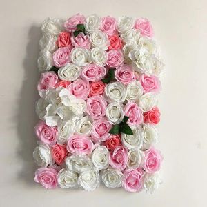 Decoratieve Bloemen 3D Kunstmatige Roze Bloem Wandpanelen Voor Bruiloft Decoratie Verjaardagsfeestje Decor Zijde Hoge Kwaliteit Ophangen
