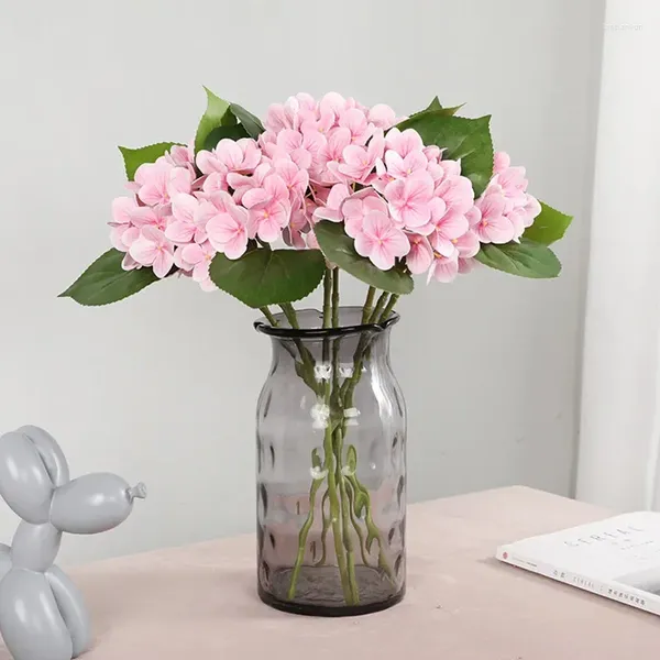 Fleurs décoratives 3D Small Hortensia Home Decoration Simulation Fake Flower Wedding Room Christmas Decor Natural Preserved Branche