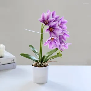 Dekorative Blumen 3D-Druckfolie Feel Magnolia Kleine Bonsai-Simulationsblume Indoor Kreative Dekoration Topfpflanze