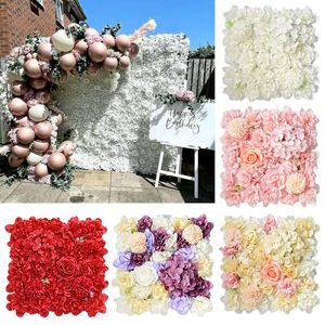 Fleurs décoratives 3D soie Rose mur décoration de mariage panneau de fleurs artificielles pour la décoration intérieure décors bébé douche fond