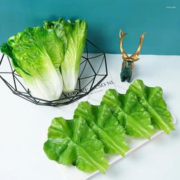 Fleurs décoratives 3D Simulation Modèle de laitue PVC Matériel faux légumes Kids prétend jouer des jouets de cuisine aliments artificiels