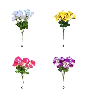 Decoratieve bloemen 3Pack Lot Langdurige duurzaamheid Artificiële bloemenarrangement voor binnen- of outdoor nep paars