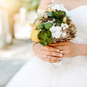 Fleurs décoratives 3 pièces, support en mousse pour Bouquet de mariée, poignées de mariage, supports d'arrangement Floral
