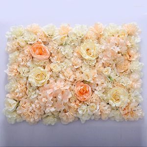 Fleurs décoratives 3pcs Hortensia Rose Mur de fleur arqué 40 cm Guelder Artificial Flow Downer Diy Wedding Festival Tapis