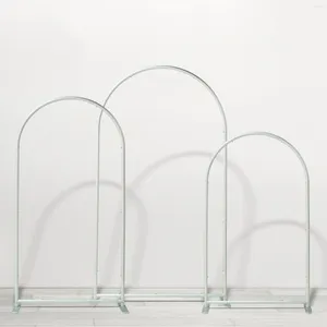 Decoratieve bloemen 3PCS Set Boogachtergrond Stands Aluminium frames voor bruiloftsfeestdecoratie