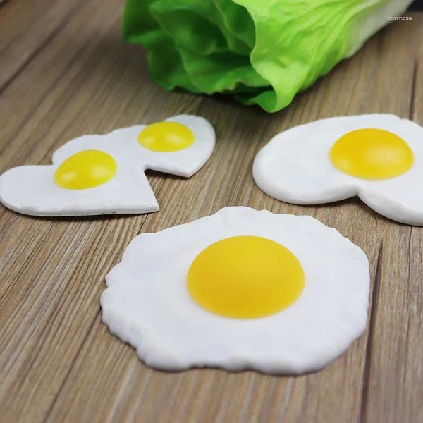 Fleurs décoratives 3pcs / ensemble Fun Egg Kitchen S Aliments Food Play Play Simulation Fruits Vegetables Enfants Décoration Jeux