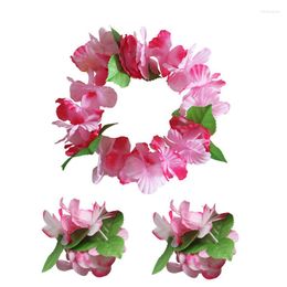 Decoratieve bloemen 3 stks/set Hawaiian Leis Hula Dance Luau Party Floral Necklace For Supplies Gunsten feesten en decor