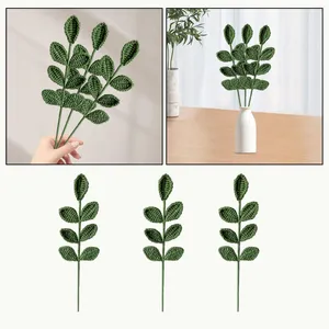 Fleurs décoratives 3pcs fleur simulée feuille d'olive terminée Trime cadeau polyvalent pour la décoration intérieure