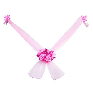 Decoratieve bloemen 3 stcs Simulatie Bloemzuiging Cup Festival Easy gebruik Ribbon Diy Wedding Car Decoration Set duurzame romantische stijl