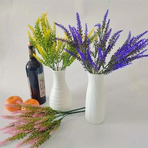 Decoratieve bloemen 3 stcs simulatie paarse lavendel high-end nep decoraties de woonkamer tafel geplaatst schietprops