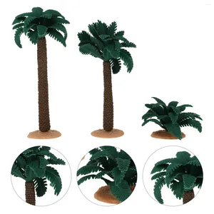 Fleurs décoratives 3pcs Tree Model Playthings Palm Shape Decors Ornements créatifs