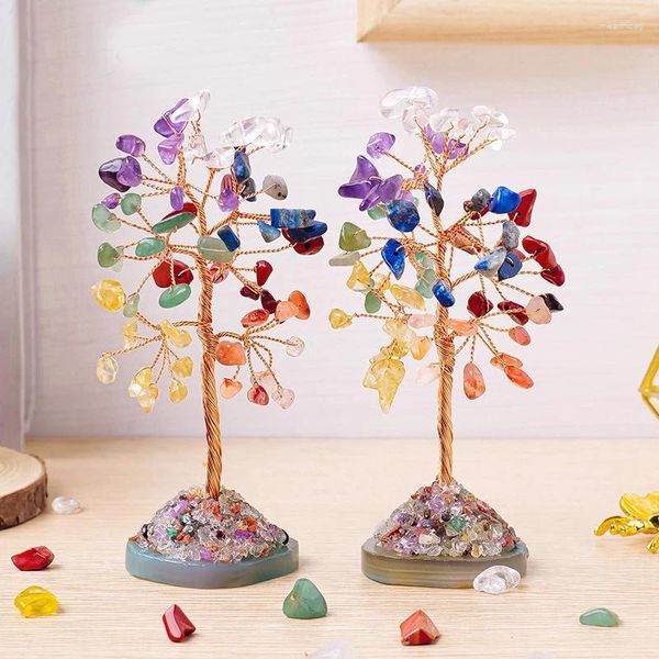 Fleurs décoratives 4,7 pouces colorées en cristal artificiel Fausse plante pour la chambre à coucher intérieure du bureau