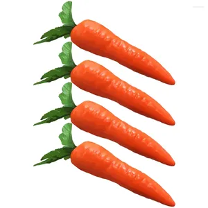 Fleurs décoratives 4 PCS Artificiel Carrot Carrot Mini Toys Forpwispush accessoires pour vitrine