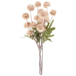 Decoratieve bloemen 4 pc's kunstmatige bloemendecoratie neppe meter Dandelions diy boeket stengels handmatige gesimuleerde versiering plastic voor bruiloft