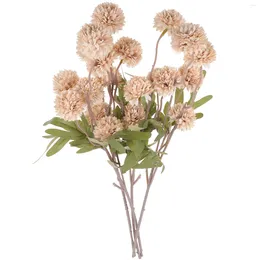 Fleurs décoratives 4 PCS Décoration de fleurs artificielles chambre Dandelion Mini décorations de Bedromroom cueille de faux bouquet de bricolage en plastique