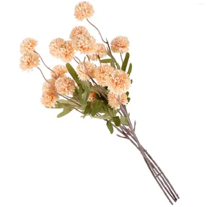 Fleurs décoratives 4 PCS Décoration de fleurs artificielles Décorations de mariage pour la cérémonie Picks Fake Dandelions en plastique