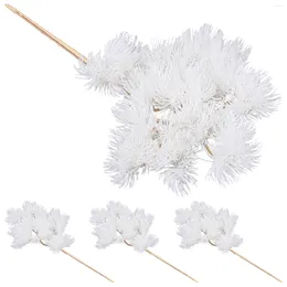 Decoratieve bloemen 4 pc's decor nep dennen naalden kunstmatige pick bladeren xmas takken picks ijzeren faux