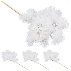 Fleurs décoratives 4 PCS décor de fausses aiguilles de pin Pick Artificial Pick Feuilles de Noël Picks Fron Faux