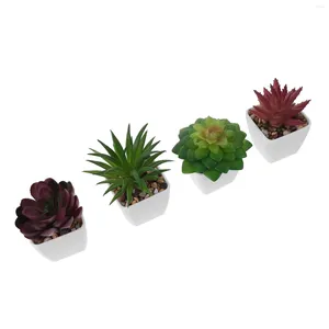 Decoratieve bloemen 4 stuks nep potplanten kunstmatige vetplanten bulk patio bonsai boom klein plastic