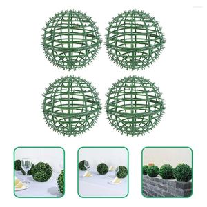 Decoratieve bloemen 4 pc's Faux bloemenarrangementen Bloemballbloemhouder Cage Buxus Supportplank Bouquet Holders Rack