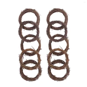 Decoratieve Bloemen 4 Stuks Rotan Ring Party DIY Garland Kransen Voordeur Kloppers Voor Bruiloft Decorationate