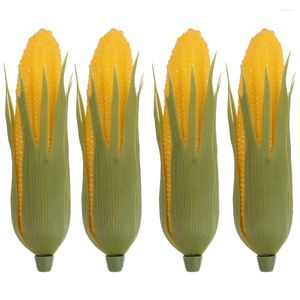 Fleurs décoratives 4 pcs simulation maïs artificiel légumes artificiels vitaux du jouet alimentaire faux modélisation de modélisation de légumes