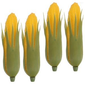 Fleurs décoratives 4 pcs simulation maïs affichage artificiel prop