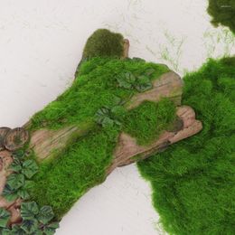 Fleurs décoratives 4 pièces Terrarium mousse gazon artificiel pelouse jardin décor vert Nylon faux aménagement paysager mur