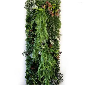 Decoratieve Bloemen 40 120cm 3D Kunst Plant Gras Decoratie Thuis Verjaardag Bruiloft El Achtergrond Subtropische Tuin