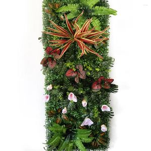 Decoratieve bloemen 40-120 cm kunstplant gras wandpaneel UV-bestendig groen blad hek achtertuin scherm bruiloft en kerstdecoratie