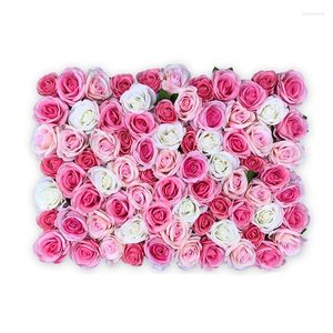 Fleurs décoratives 40 60cm Fini Fleur Mur Simulation Rose Mariage Plante Fond Fête Grand Lieu Événements Maison Décoration