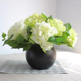 Decoratieve bloemen 40 cm Hydrangea stengel kunstmatige nep zijden bloem voor huisdecoratie trouwfeest levendig mooi