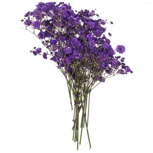 Fleurs décoratives 40 pièces signet Bouquet de fleurs séchées bricolage accessoire Arrangement décor violet éternel