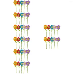 Fleurs décoratives 40 pièces tournesol simulé luxe décor à la maison bandeau extérieur artificiel
