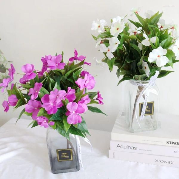 Fleurs décoratives 40cm azalée artificielle faux Bouquet Simulation Rhododendron chambre Tables de mariage décoration de jardin de maison