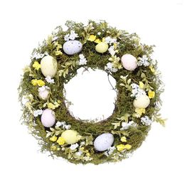 Fleurs décoratives 40 cm décoration de couronne de Pâques avec brindilles et œufs pastel guirlande naturelle décorations murales de porte pendentif maison festival