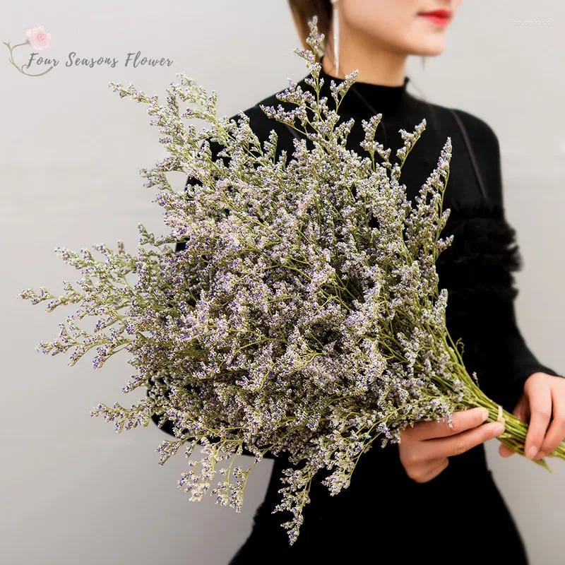 Dekorative Blumen, 40 g, getrocknetes ewiges Limonium-Liebhabergras, konserviert für Wohnzimmerdekoration, Blumenstrauß, Valentinstag, Hochzeitsdekoration