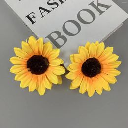 Fleurs décoratives 40pcs têtes de tournesol artificielles avec tiges pour l'artisanat de Noël anniversaire de mariage à la maison