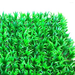 Flores decorativas 40x60 cm Green Grass Square Plástica Césped de planta Decoración de pared de la pared Flor del fondo de la boda