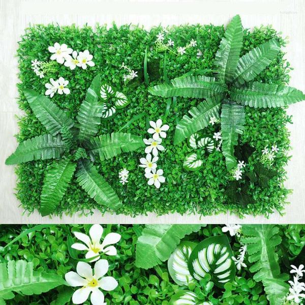 Fleurs décoratives 40X60CM plante artificielle mur pelouse fond vert extérieur intérieur jardin fête de mariage décoration de la maison personnalisation