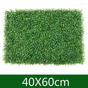 Fleurs décoratives 40X60cm Plantes Artificielles Tapis Gazon Simulation Plastique Herbe Pelouse El Maison Mariage Fond Décoration Murale Faux