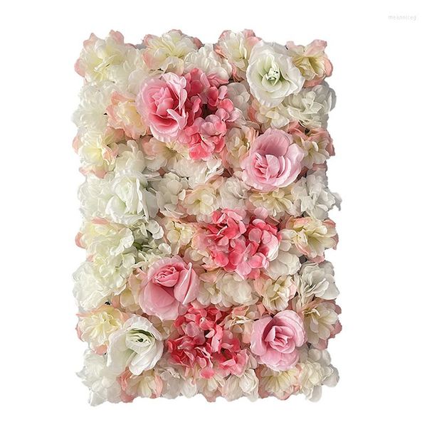 Fleurs décoratives 40x60cm Rose Artificielle Mur Fleur Panneau Anniversaire Fête Célébration Fête Toile De Fond Pographie Personnalisée