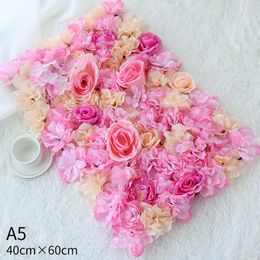 Fleurs décoratives 40x60cm Soie Artificielle Rose 3D Fleur Panneaux Muraux Pographie De Noce Toile De Fond Décoration Scène DIY Décor