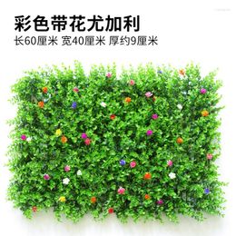 Fleurs décoratives 40x60cm Vert Artificielle Eucalyptus Herbe Plantes Pelouse Pour La Maison Jardin Décoration Extérieure DIY Mariage El Store Fond