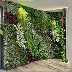 Fleurs décoratives 40X60cm plantes artificielles vertes mur bricolage fond décoration de mariage fête jardin fleur tapis gazon décor à la maison
