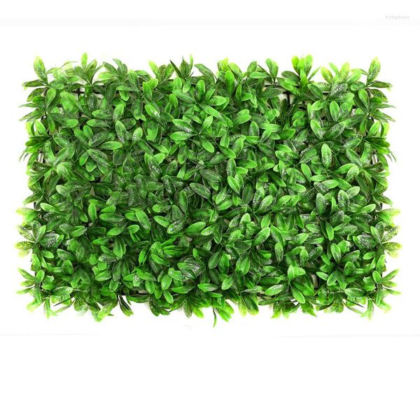 Flores decorativas 40x60 cm Panel de pared de planta artificial verde Fondo de boda Fiesta Exterior Interior Jardín Valla Tienda Personalización