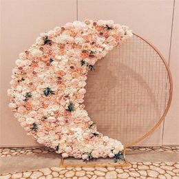 Flores decorativas 40x60cm seda rosa flores artificiales paneles de pared para DIY boda decoración fiesta telón de fondo falso